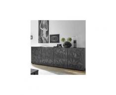 Enfilade 4 portes gris laqué design antonio 3