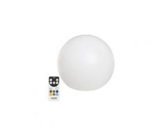 Boule lumineuse multicolore rechargeable d'extérieur d.40cm - lumisky - bobby c40