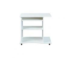 Bureau enfant/bureau ordinateur blanc - l80 x p50 x h75 cm -pegane-