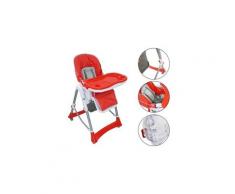 Storaddict - chaise pliante pour bébé, chaise haute pour bébé, rouge, taille déployée: 105 x 75 x 60 cm