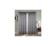 Rideau - double rideaux paire double rideaux 140x260 cm gris clair - effet lin