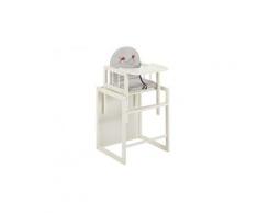 Chaise haute hugo - bois - coloris blanc - evolutive