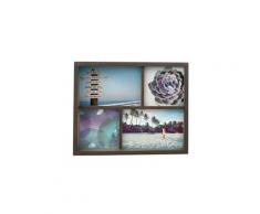 Cadre photo en bois 4 vues noyer egde