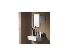 Meuble pour entrée couleur bois gris et blanc moderne laurelle