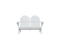 Icaverne - chaises de jardin stylé chaise adirondack double bois blanc