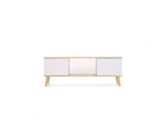 Meuble de tv buffet style scandinave linnea - bois bois naturel