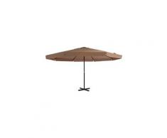Parasol d'extérieur avec poteau en aluminium 500 cm taupe