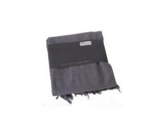 Couvre-lit, jeté de lit en coton coloris gris, 160 x 220 cm -pegane-