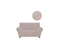 Décorations reference séoul housse de canapé en polyester jersey extensible beige