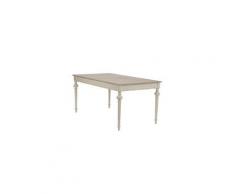 Table à manger 160 cm en bois naturel et blanc - bertille
