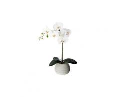 Plante artificielle en ciment et plastique, gris - dim : l.30 x l.6 x h.53 cm -pegane-
