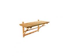 Porte-serviettes en bambou salle de bain avec étagère 60 cm helloshop26 3213077