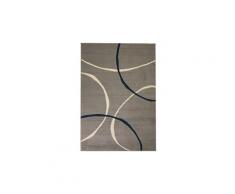 Décorations gamme tarawa-sud tapis moderne design de cercles 120 x 170 cm gris