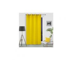 Rideau - double rideaux soleil d'ocre rideau occultant a oeillets - 135x250 cm - jaune