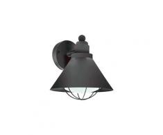 Applique extérieure rustique barrosela h24 cm ip44 - noir