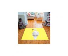 Tapis carré velours antidérapant imprimé animaux swan - 135 x 135 cm