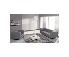 Canapé standing : 3 places + fauteuil - gris