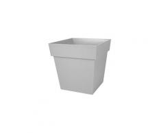 Pot de fleur carré toscane 39 x h.39 cm - gris béton