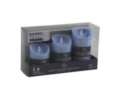 Coffret 3 bougies à led parfumées avec télécommande océan