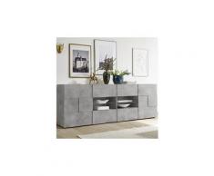 Enfilade 240 cm design grise effet béton dominos 4