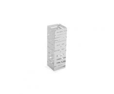 Porte parapluie en métal blanc "umburalla" - l 15,5 x l 15,5 x h 49 cm -pegane-