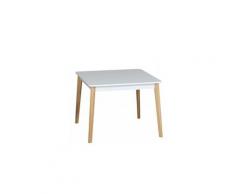 Table enfant carrée bois blanc