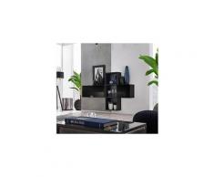 Meuble de rangement mural "blox i" 140cm noir