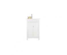 Eva - armoire vintage pin massif - couleur - blanc