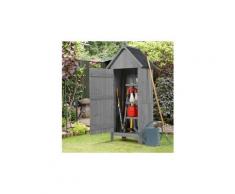 Armoire cabane de jardin en bois gris