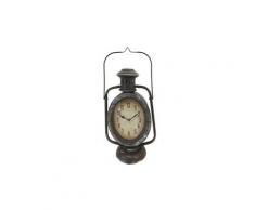 Pendule métal en forme de lanterne - grise