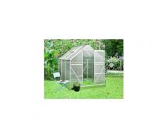Serre de jardinage serre de jardin polycarbonate 3,6m² - structure aluminium et socle de fixation inclus - transparent