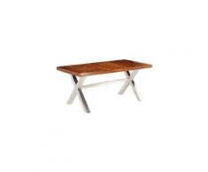 Table de salle à manger bois et finition en sesham 180x90x76 cm