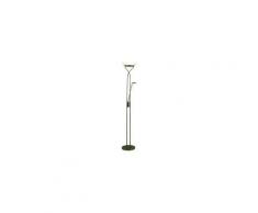 Lampadaire avec liseuse et variateur ollie 1x18w led intégrée laiton antique
