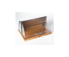Boîte à pain en bambou et inox - dim : 39 x 28.5 x 14.5 cm -pegane-