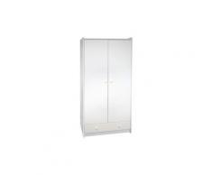 Armoire enfant en MDF blanc - Dim : 95 x 58 x 180 cm