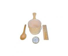 Piscine et spa reference bakou accessoire de sauna 5pcs seau avec cuillère sablier thermomètre