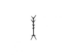 Porte-manteaux arbre en bois 8 tiges noir