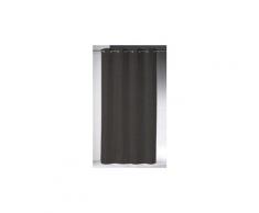 Rideau - double rideaux rideau a oeillets 140x280 cm en lin lavé - gris