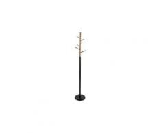 Porte manteau de 7 crochets arrondi noir - l 28 x l 28 x h 171 cm -pegane-
