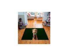 Tapis carré velours antidérapant imprimé animaux smiling camel - 135 x 135 cm
