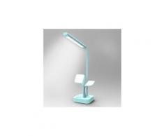 Lampe de table de protection des yeux à led charge de lecture chambre à coucher veilleuse avec support bleu