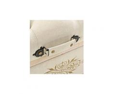 Icaverne - bancs coffres magnifique banc de rangement bois massif et tissu 120 x 32 x 38 cm