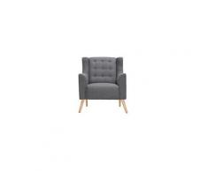 Fauteuil design scandinave naturel et bois clair BRIGHTON