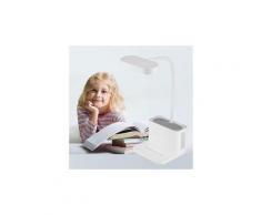Led protection des yeux lampe de table lecture chambre veilleuse 360 ??° ajuster négatif blanc