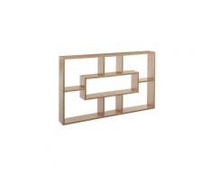 Etagère mural en mdf chêne naturel - l.76xp.9xh.48cm - pegane -