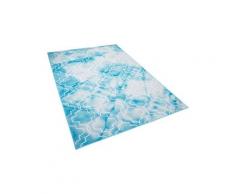 Tapis bleu ciel au design moderne 160 x 230 cm
