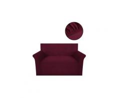 Décorations serie belmopan housse de canapé tissu tricoté en polyester extensible bordeau