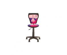 Ministyle princesse- chaise de bureau pour enfant. Tissu rose / violet.