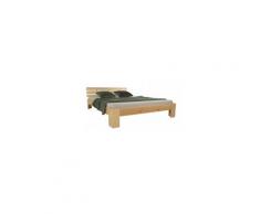 Lit double en bois futon 160x200 bois naturel