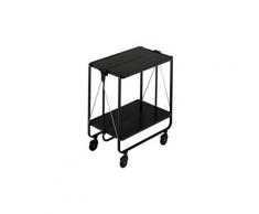 Chariot de cuisine pliable noir 74237